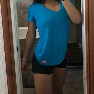 2 adidas workout shirts